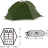 Палатка NATUREHIKE TAGAR NH17T180-J двухместная зелёная 6927595793183